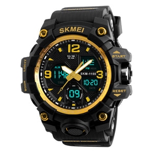 Skmei - 1155 - Sports Analog Digital Watch - Gold image 0