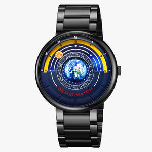 SKMEI - 2361 - Earth Orbit Quartz Watch - Black image 2