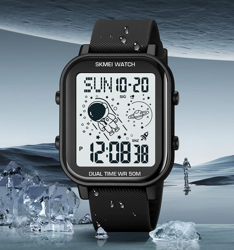 Skmei - 1971 - Space Explorer Digital Watch - Black image 1