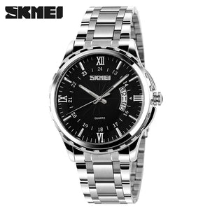 SKMEI 9069 Classic Quartz Watch - Silver/Black