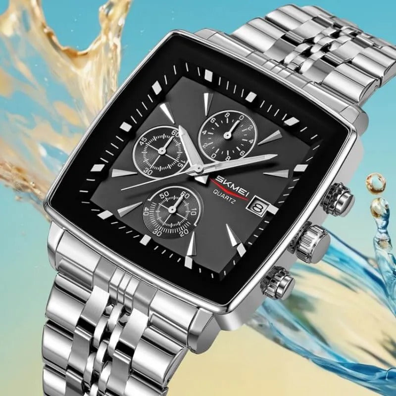 Skmei - 2434 - Men's Stainless Steel Quartz Chronograph Watch - silver image 3