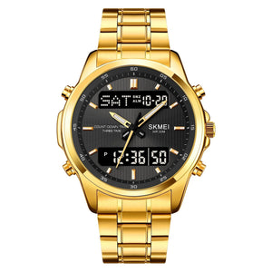 Skmei - 2049 - Multifunctional Waterproof Watch - Gold/Black image 0