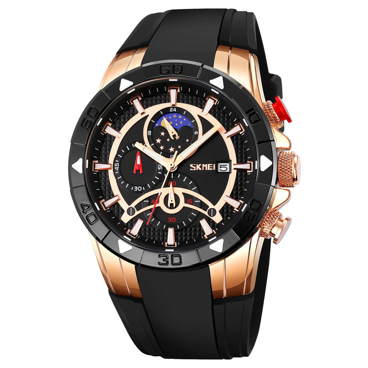 SKMEI 9270 Quartz Chronograph Watch - RoseGold/Black