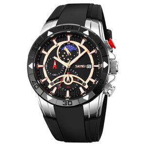 SKMEI 9270 Quartz Chronograph Watch - Silver/Black