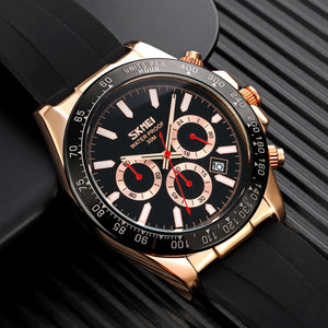 SKMEI 9275 Premium Chronograph Quartz Watch - Rosegold/Black