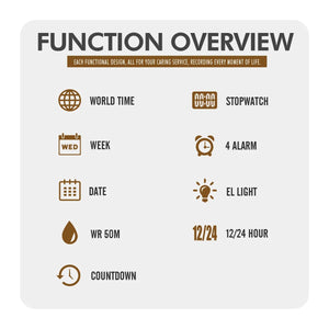 SKMEI 2412 Digital Countdown World Time Sports Watch - armygreen/nylon image 4