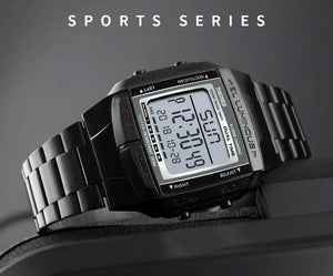 Skmei - 1381 - Digital Stainless Steel Watch - Black image 4