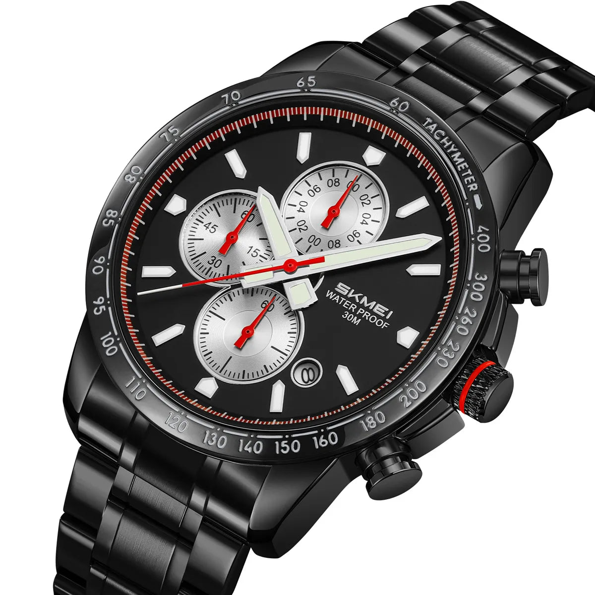 9376 SKMEI 9376 Stainless Steel Chronograph Watch - Black/Black - Skmei ...