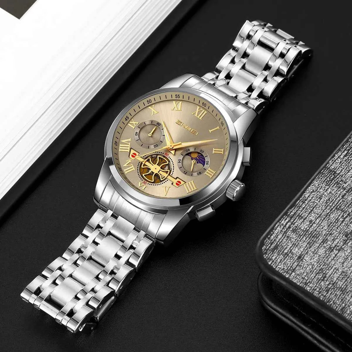 SKMEI 9394 Prime Classic Chronograph Stainless Steel - Silver/Grey