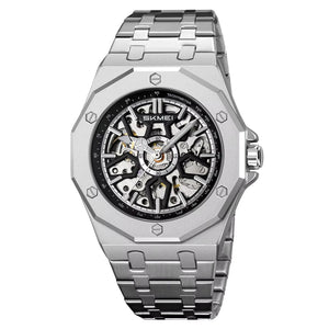 SKMEI - M036 - Automatic Movement Skeleton Dial - silver-steel image 0
