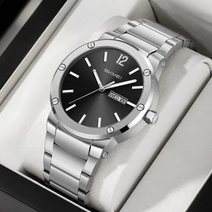 SKMEI 9400 Luxury Stainless Steel Watch - Silver/Black