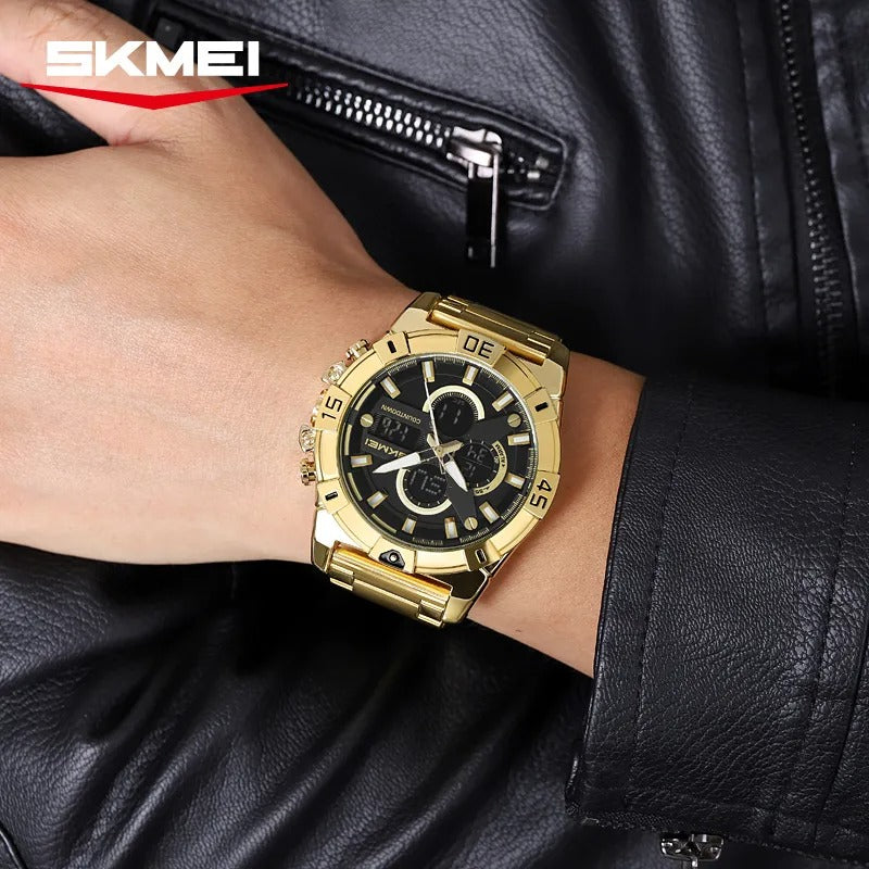 SKMEI 2593 Heavy Duty Digital Chronograph Sports Watch - gold image 2