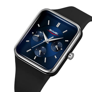 Skmei – 2323 – Women Elegant Silicon Strap Watch – Black / Blue image 0