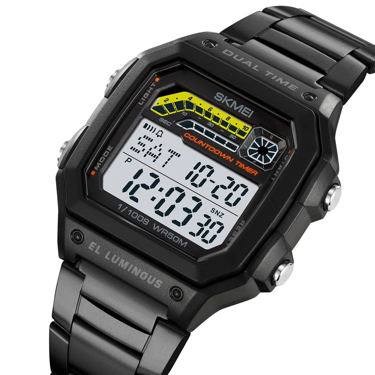 Skmei – 2307 – Digital Sports Watch – Black/Steel image 0