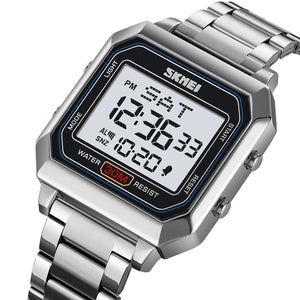 SKMEI 2149 Metal Digital Watch – Silver