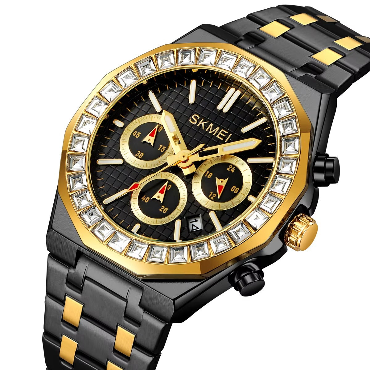SKMEI - 2380 - High Quality Luxury Watch - Black/Gold image 0