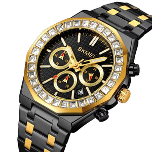 SKMEI - 2380 - High Quality Luxury Watch - Black/Gold image 0