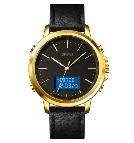 Skmei - 1652 (Strap) - Multifunctional Waterproof - Gold/White-Leather image 4