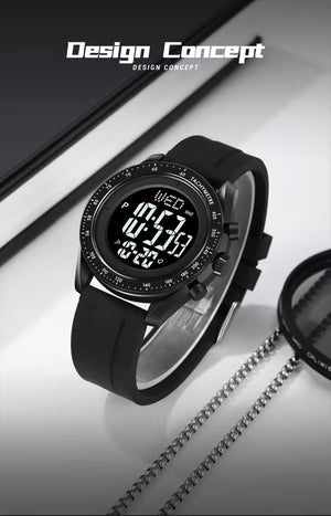 Skmei - 2045- Digital Multifunctional Luminous Waterproof - black/black image 1