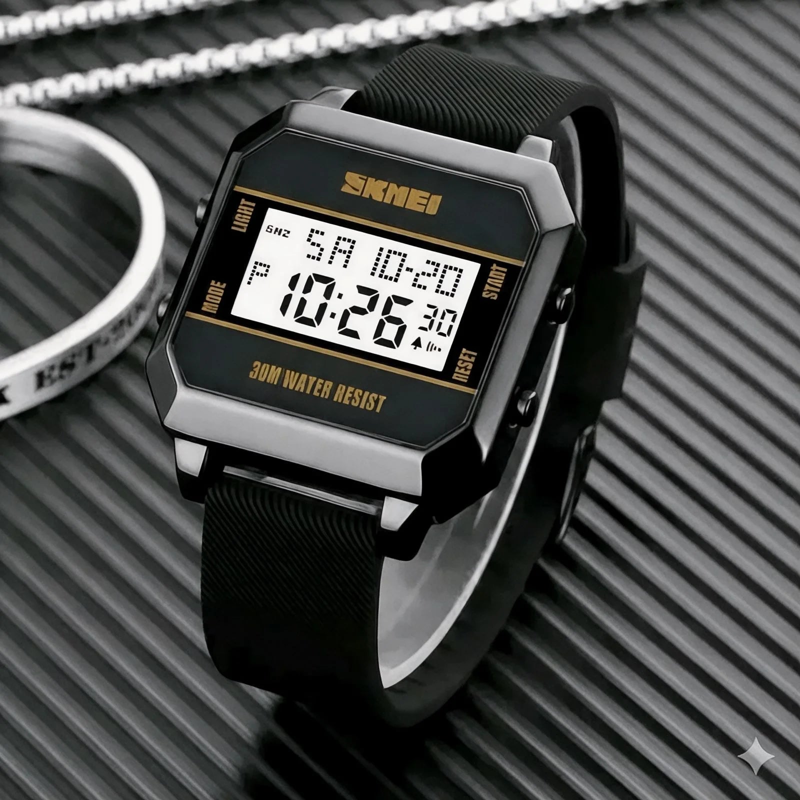 Skmei - 1848 - Digital Waterproof LED Luminous - Black/White image 0