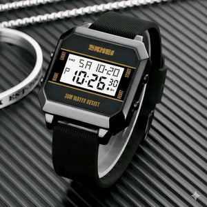 Skmei - 1848 - Digital Waterproof LED Luminous - Black/White image 0