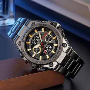SKMEI - 2416 - Dual Display Sports Watch - black/gold image 0