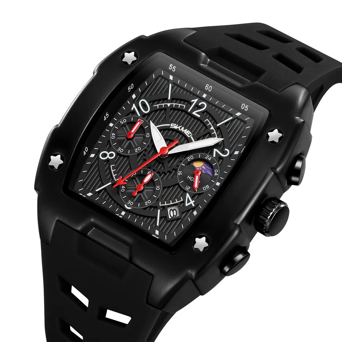 SKMEI - 9345 - Multifunctional Chronograph Quartz Watch - black image 0