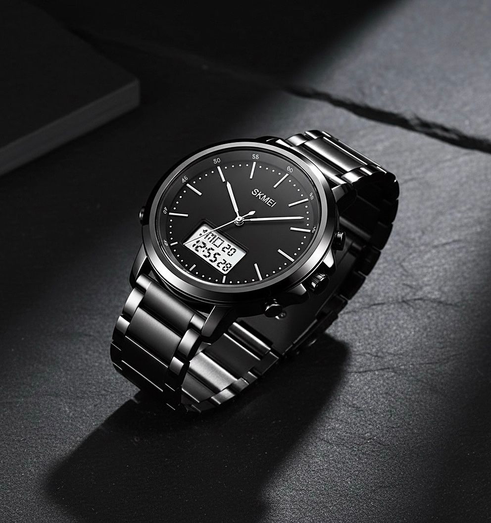 Skmei - 1652 (Chain) - Multifunctional Waterproof - Black/White-Steel image 4