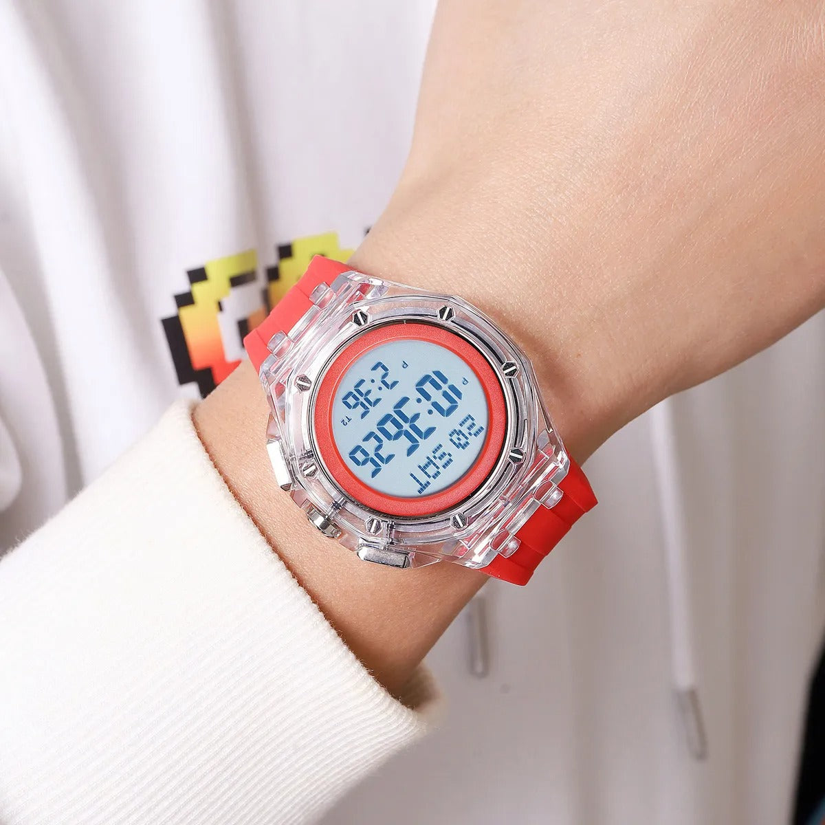 Skmei - 2481 - Heavy Duty Sports Digital Watch - red image 2