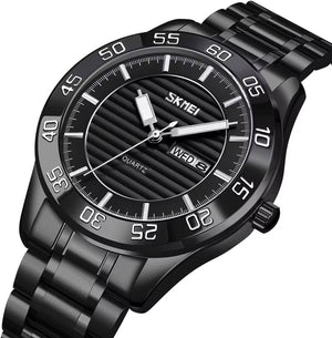 Skmei - 9293 - Premium Steel Quartz Performance Watch - black/black image 1