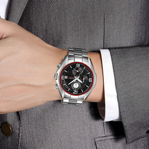 SKMEI - 9346 - Sport Chronograph Quartz Stainless Steel Watch - black image 2