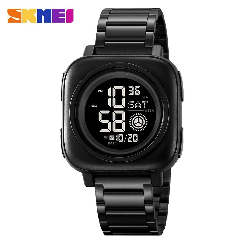 SKMEI 2131 Square Dial Digital Dual Time Watch - black image 0