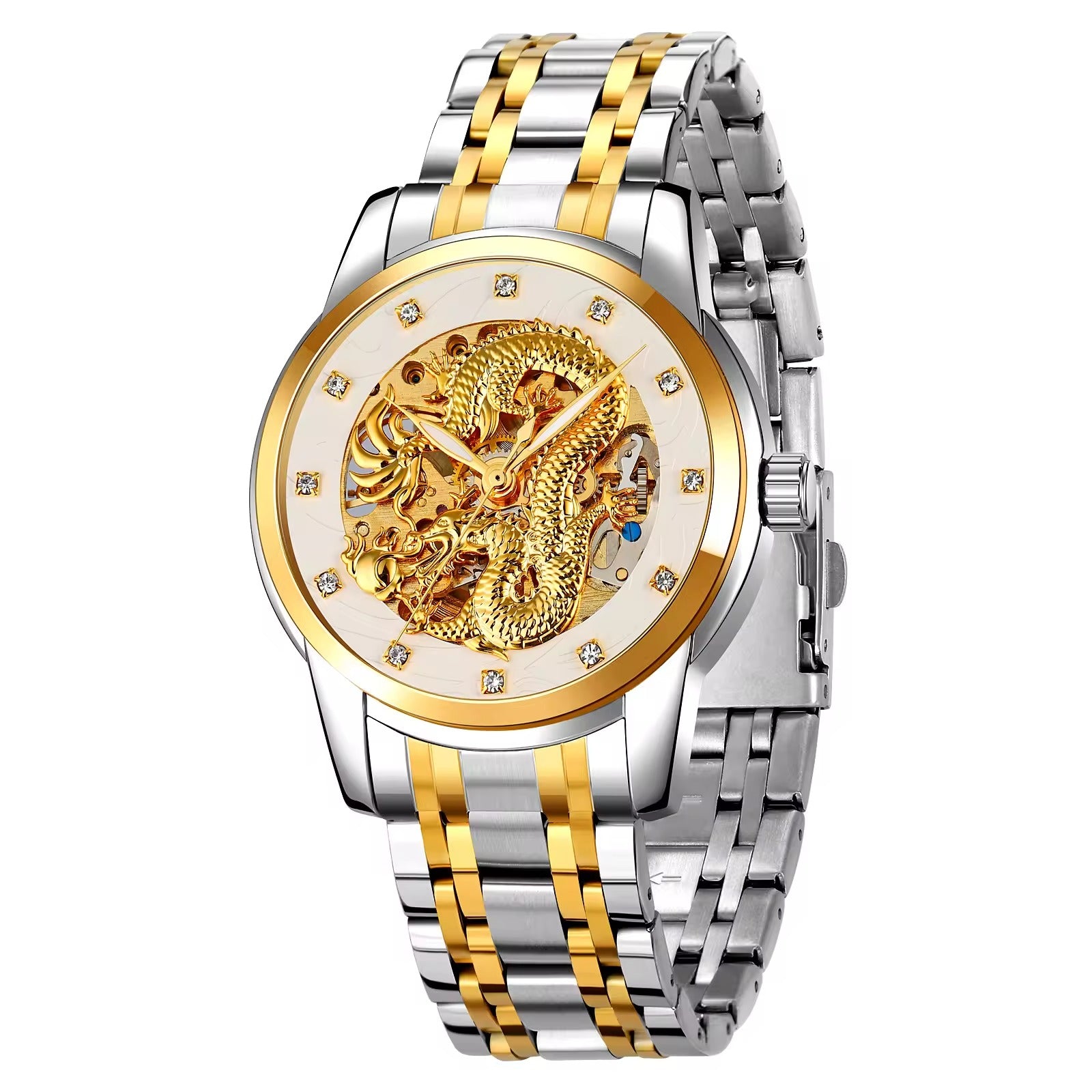 SKMEI - 9310 - Premium Dragon Automatic Watch - silver/silver image 0
