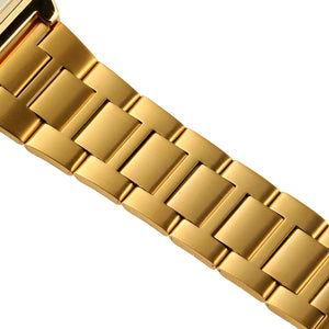 SKMEI - 1763 - Qibla Azan Time Reminder Prayer Watch - gold black image 4