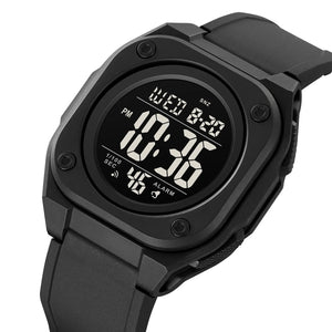 Skmei - 2160 - Smart Digital Functions Watch - black-black image 1