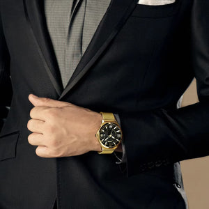 SKMEI - 9166 - Stainless Steel Japan Movement Watch - black image 3