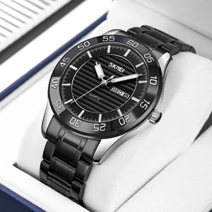 Skmei - 9293 - Premium Steel Quartz Performance Watch - silver/black-black image 0