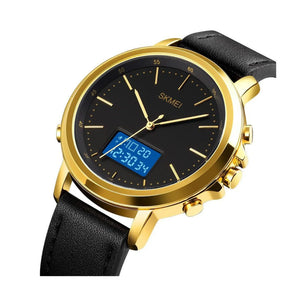 Skmei - 1652 (Strap) - Multifunctional Waterproof - Gold/White-Leather image 3