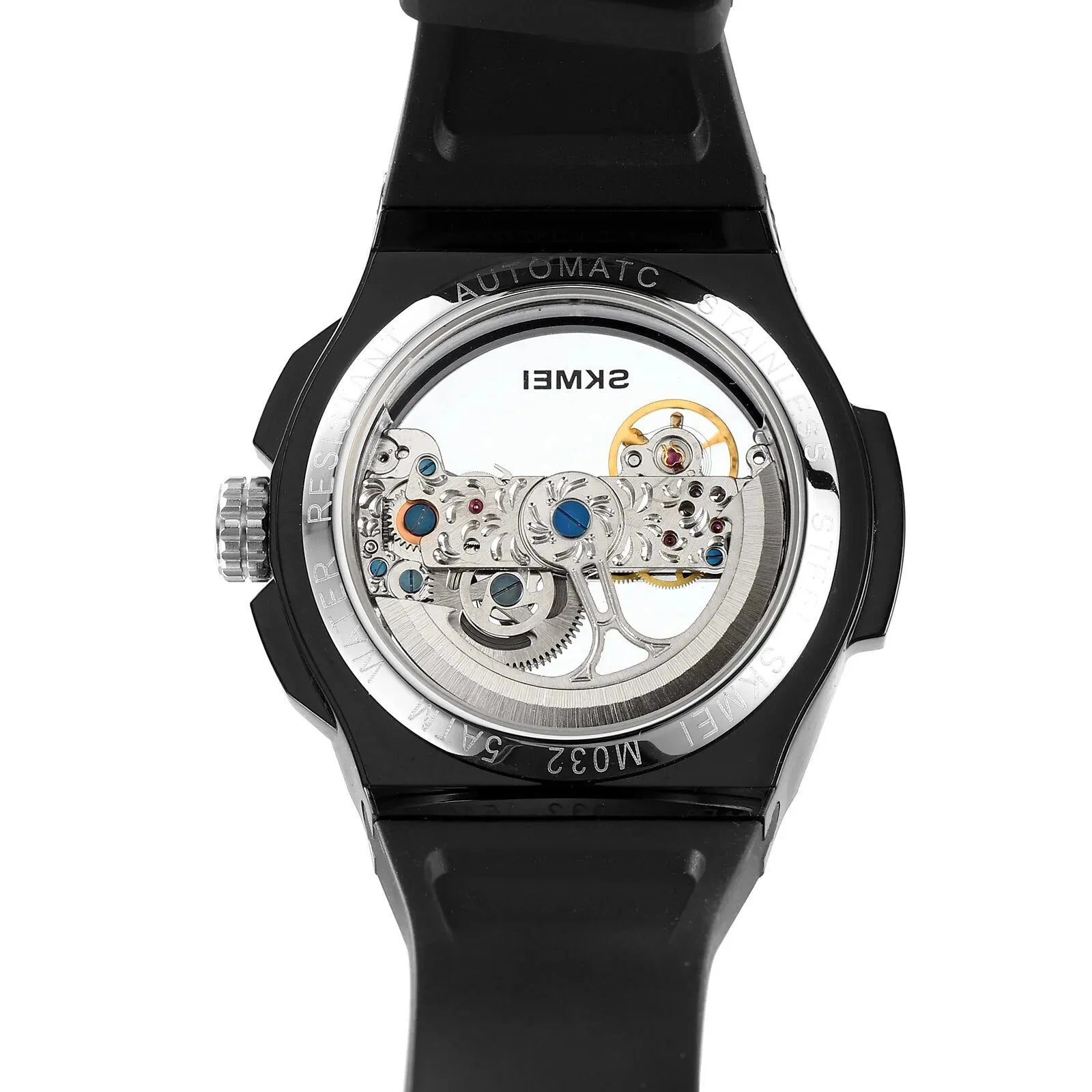 Skmei – M032 – Hollow Automatic 50M Waterproof - Black image 2