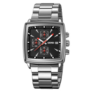 SKMEI - 9331 - Luxury Chronograph Wr30m Waterpoof Quartz - Silver/Black image 2