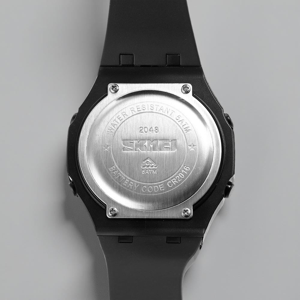 Skmei 2048 Digital Sports Watch - black/white image 3