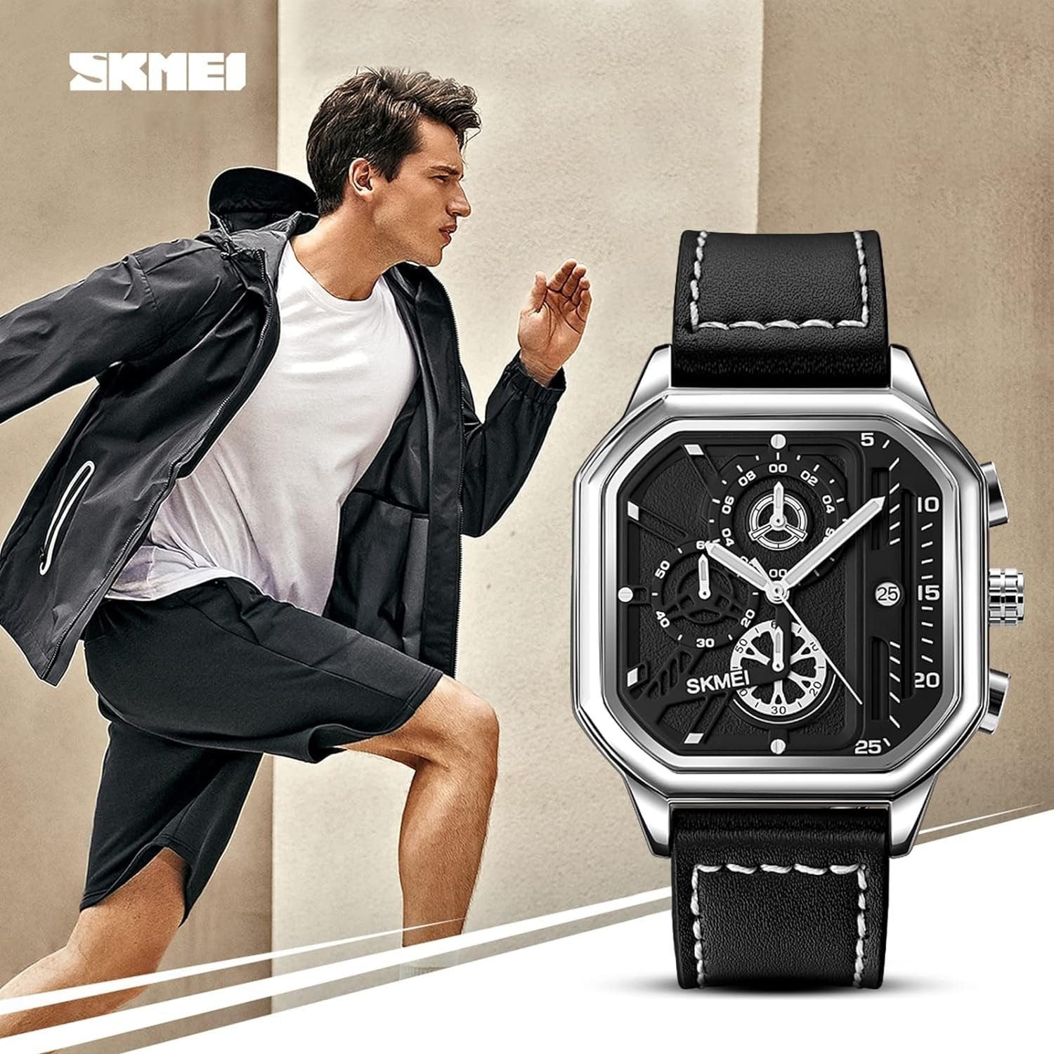 Skmei - 1963 - Waterproof Watch With Date Countdown - Silver image 2