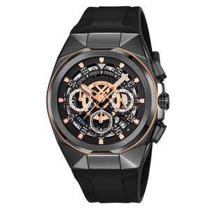 SKMEI - 9377 - Sporty Multi-Function Quartz Watch - black/black image 0