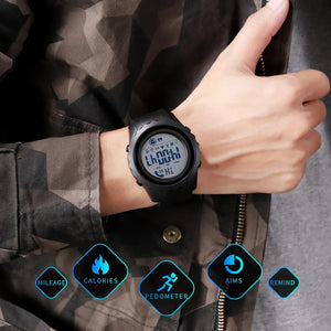 Skmei - 1626 - Health Tracker Digital Watch - Black/White image 1