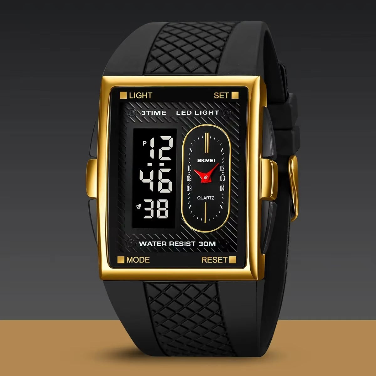Skmei - 2213 - Digital Sport Watch - Gold/Black image 0