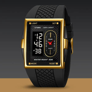 Skmei - 2213 - Digital Sport Watch - Gold/Black image 0