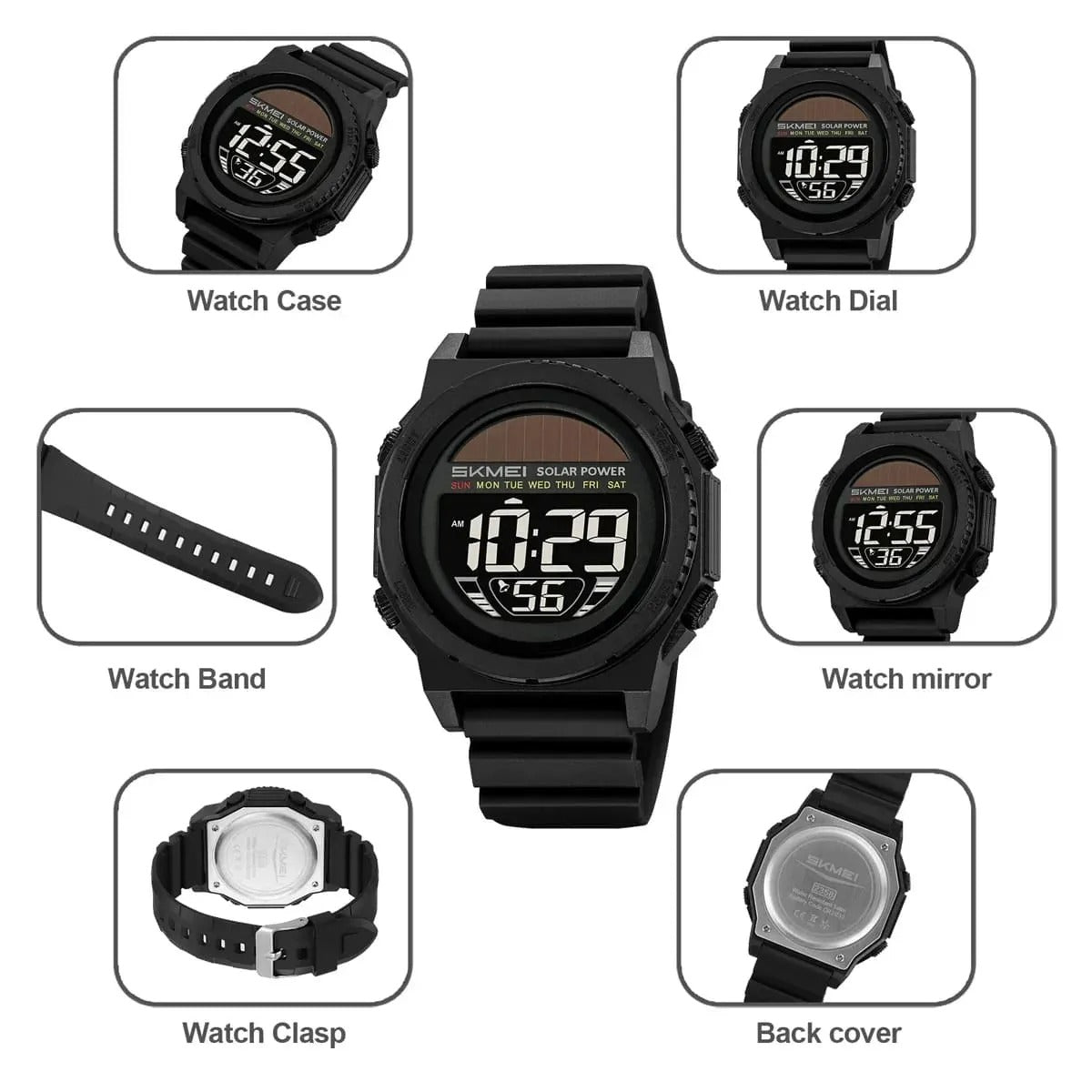 SKMEI - 2358 - High Quality Luxury Watch - Black/Black image 3