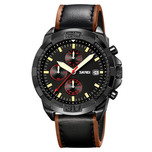SKMEI - 9347 - Chronograph High Quality Luxury Watch - Black/Black image 1