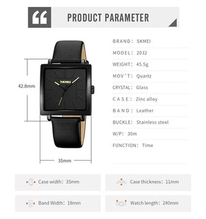 SKMEI - 2032 - High Quality Luxury Watch - Black/Black image 4