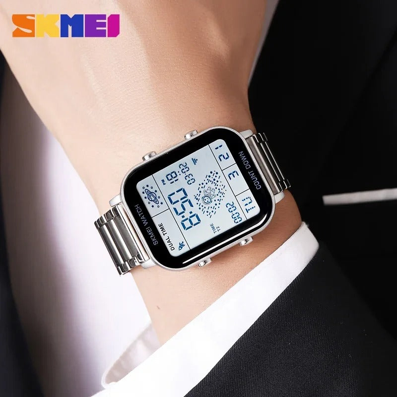 Skmei - 2301 - Digital Electronic Chronograph Sports Watch - silver image 2